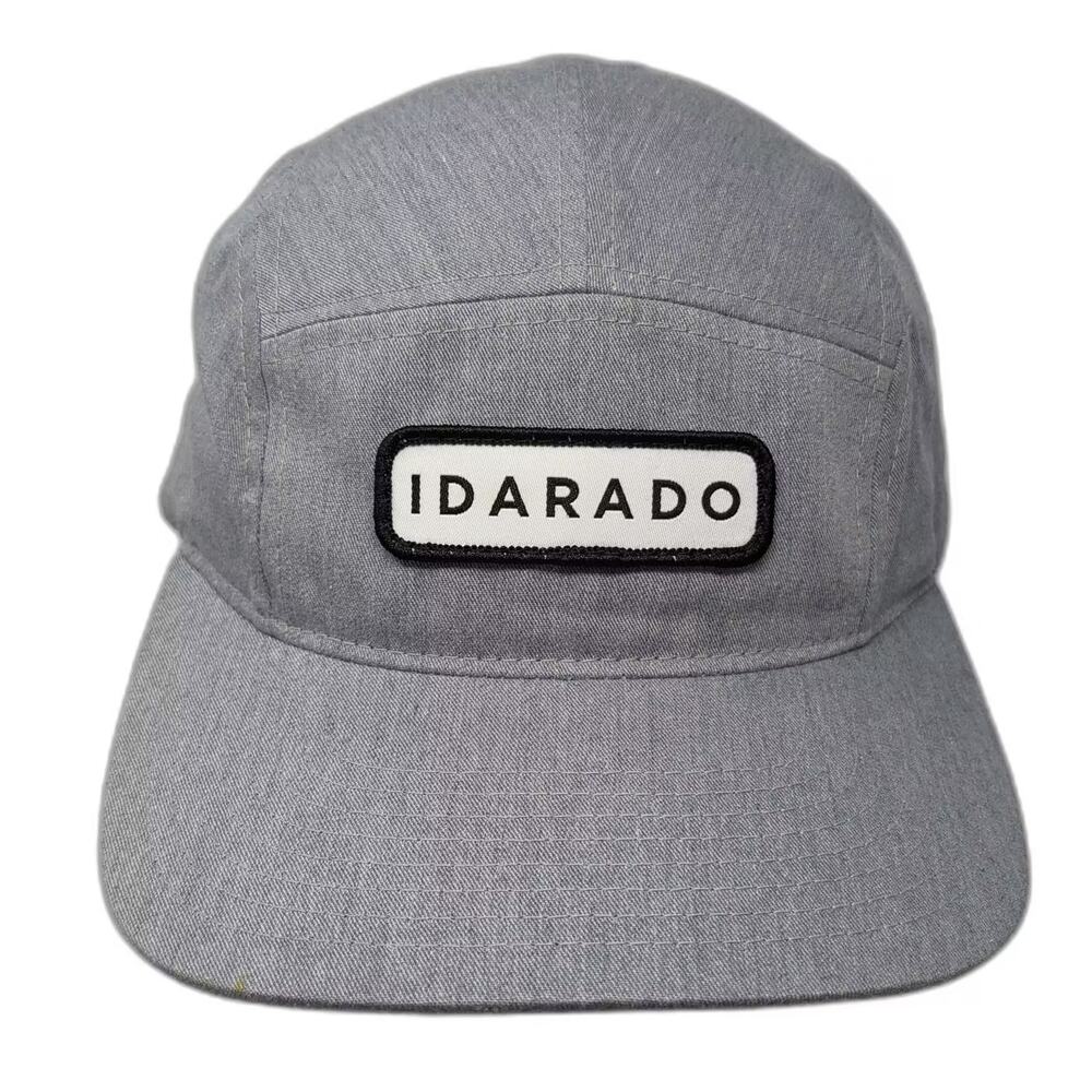 You Know 5 Panel Gray IDARADO Logo Patch Hat OS Adjustable Strapback Cap
